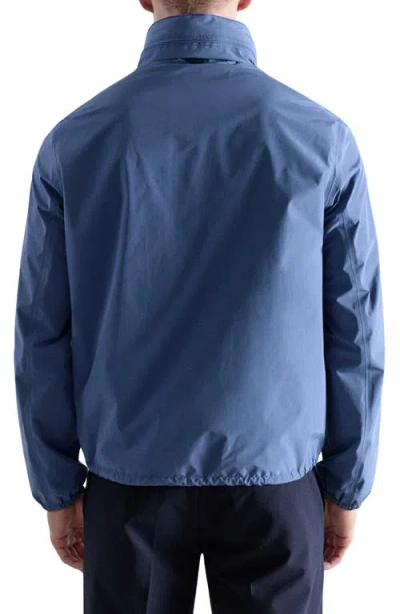 Mango Waterproof Zip Front Jacket In Blue