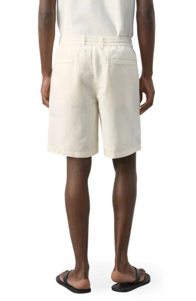 Mango Pleat Front Shorts In White
