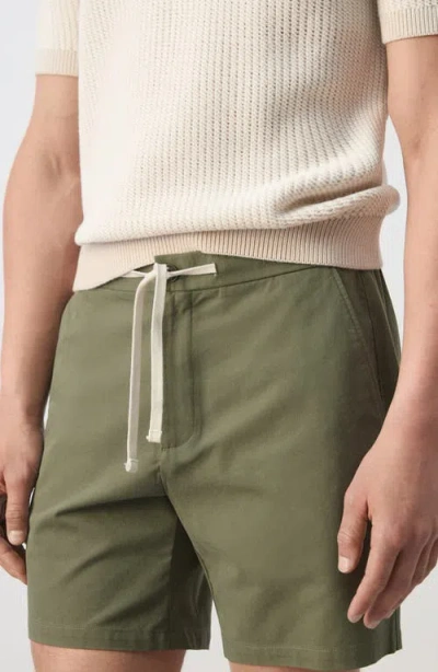 Mango Drawstring Shorts In Green