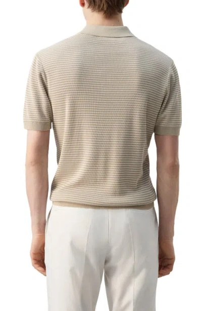 Mango Stripe Polo In Neutral