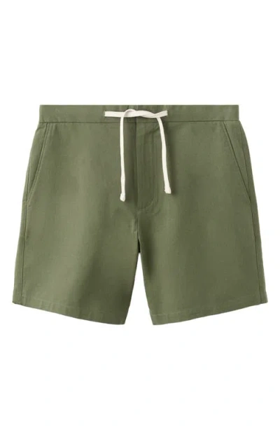 Mango Drawstring Shorts In Green