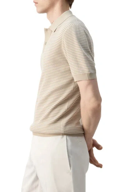 Mango Stripe Polo In Neutral