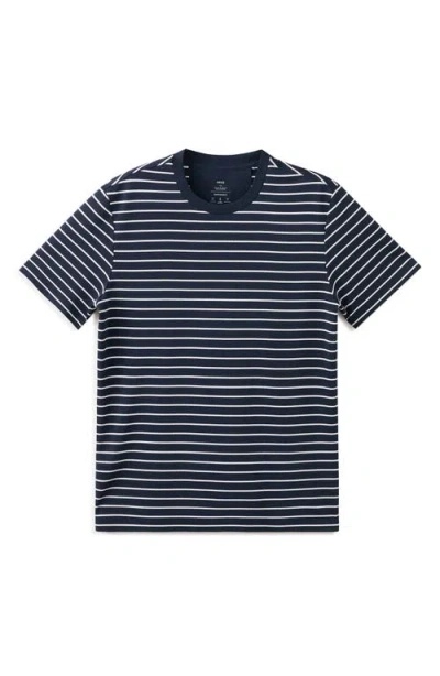 Mango Slim Fit Coolmax® Stripe T-shirt In Blue