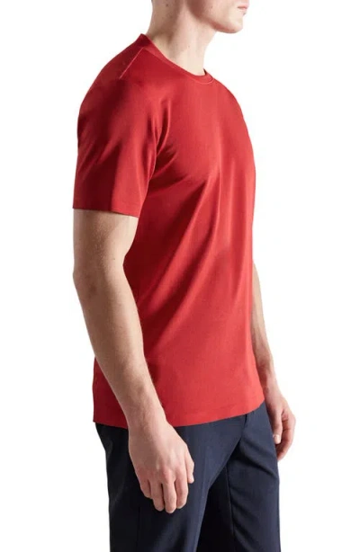 Mango Slim Fit Coolmax® Solid T-shirt In Red