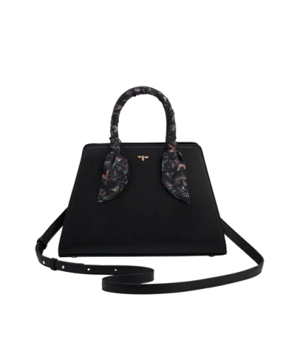 Fable England Grace Structured Tote In Black