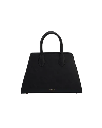 Fable England Grace Structured Tote In Black