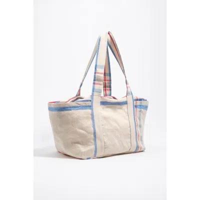 Bimba Y Lola Maxi Check-pattern Tote Bag In White