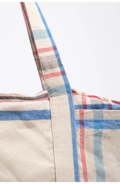 Bimba Y Lola Maxi Check-pattern Tote Bag In White