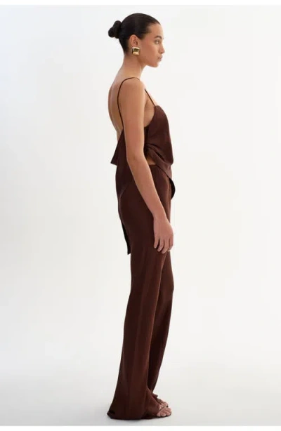 Lamarque Emile | Pull-on Satin Pants In Blue