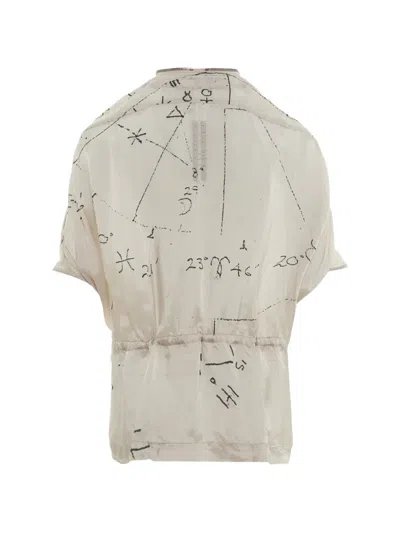 Rick Owens Sail Graphic-print Drawstring Jacket In Neutral