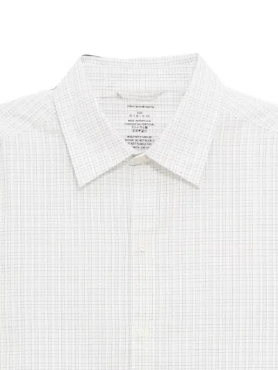 Mfpen Generous Check-pattern Shirt In White