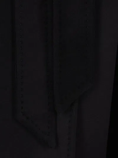 Max Mara Belted Notch-lapel Coat In Black