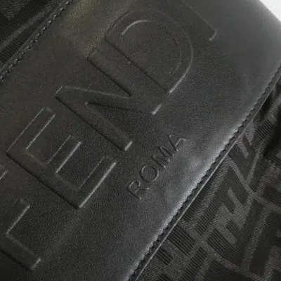 Pre-owned Fendi Black Canvas Leather Backpack ()