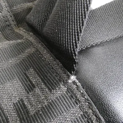 Pre-owned Fendi Black Canvas Leather Backpack ()