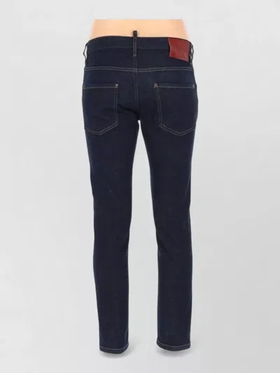 Dsquared2 Straight-leg Cotton Denim Jeans With Logo Detail In Animal Print