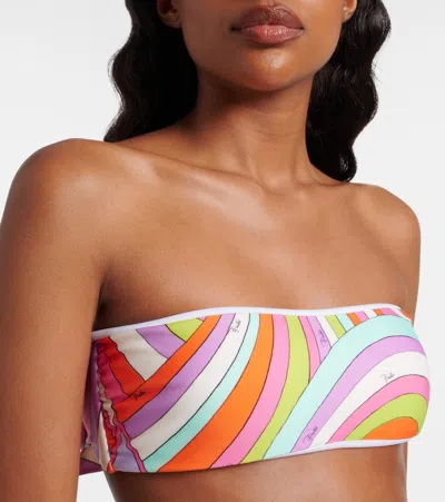 Pucci Iride Bandeau Bikini Top In Multi