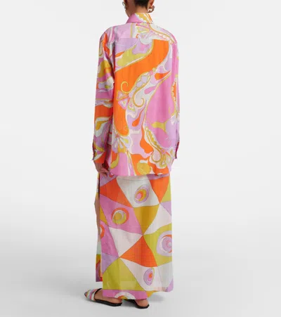 Pucci Orchidee Cotton Beach Cover-up In Multi