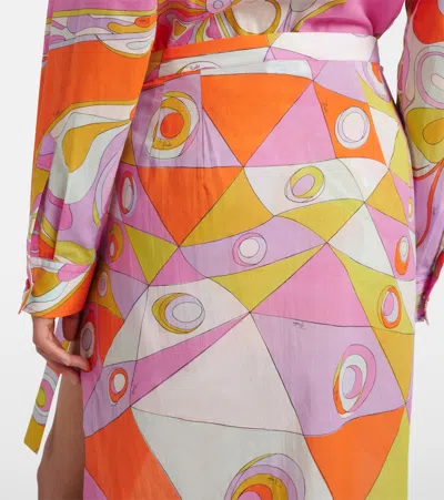 Pucci Orchidee Cotton Beach Cover-up In Multi