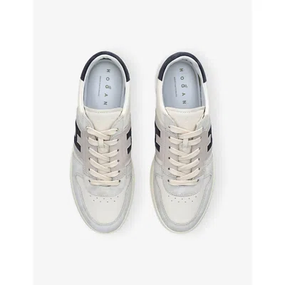 Hogan Lightweight Leather And Mesh Athletic Sneakers In White