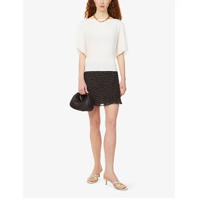 Reformation Womens Fior Di Latte Avery Boat-neck Stretch-jersey Top Xl In White