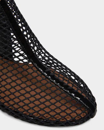 Alaïa Fishnet Patent Leather-trimmed Ankle Boots In Black