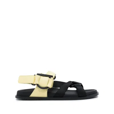 Ferragamo Gancini Touch-strap Sandals In Black