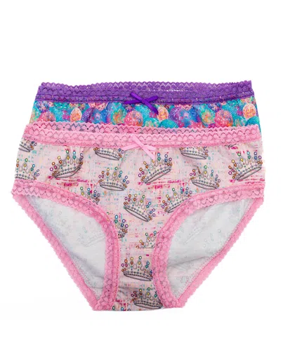 Sunshine Society Girls' Lace Trim Slumber Party Underwear, Pack Of 2 - Little Kid, Big Kid In Multi