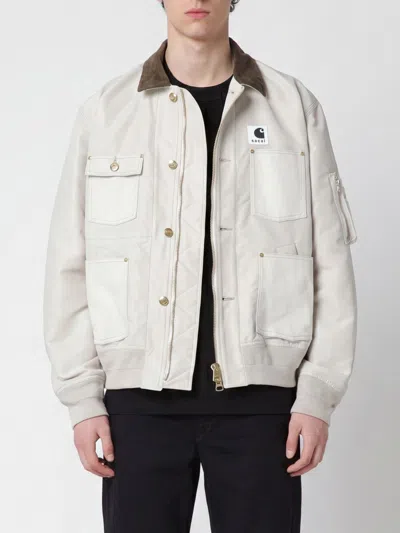 Sacai Coat Men Color White
