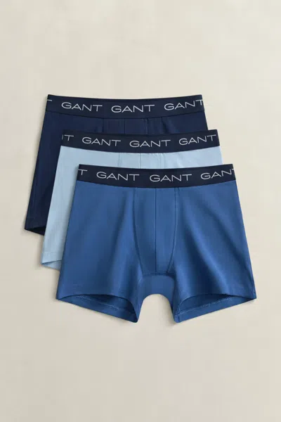Gant 3-pack Boxer Briefs In Blue