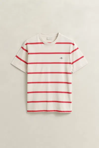 Gant Striped T-shirt In White