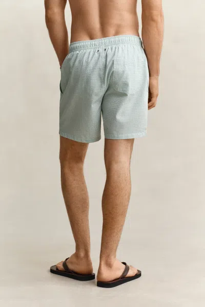 Gant Drawstring-waist Swimming Shorts In Blue