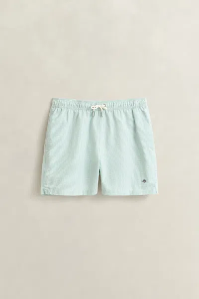 Gant Drawstring-waist Swimming Shorts In Blue