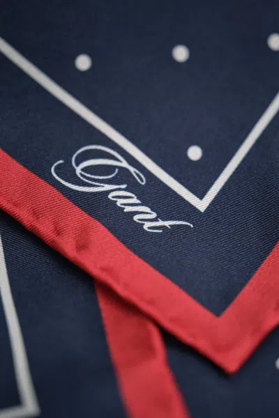 Gant Dot Pocket Square In Blue