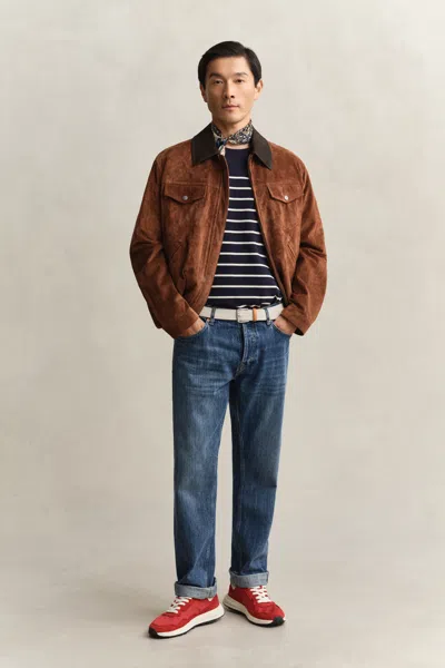 Gant Placed Stripe T-shirt In Black