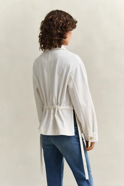 Gant Denim Tie Jacket In White