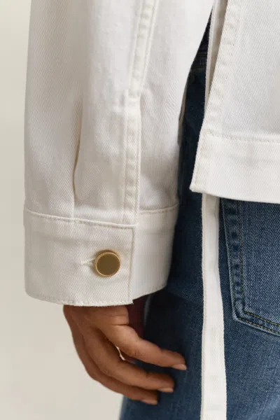 Gant Denim Tie Jacket In White