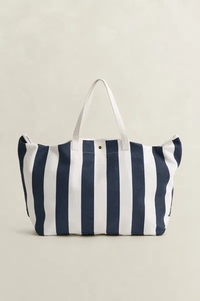 Gant Canvas Beach Bag In Multi