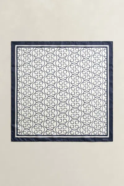 Gant Monogram Silk Scarf In Multi