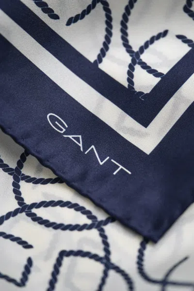 Gant Monogram Silk Scarf In Multi