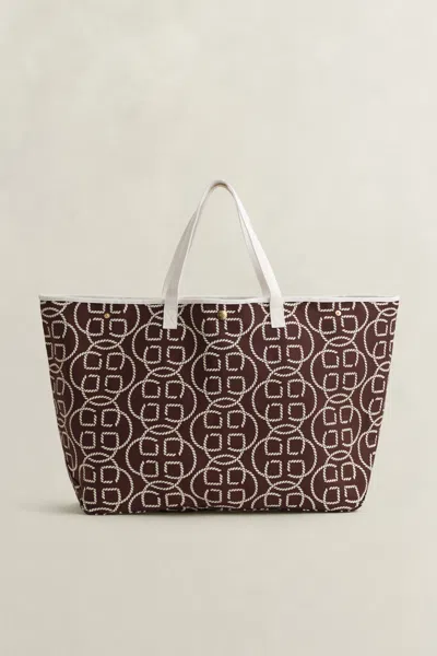 Gant Canvas Beach Bag In Multi
