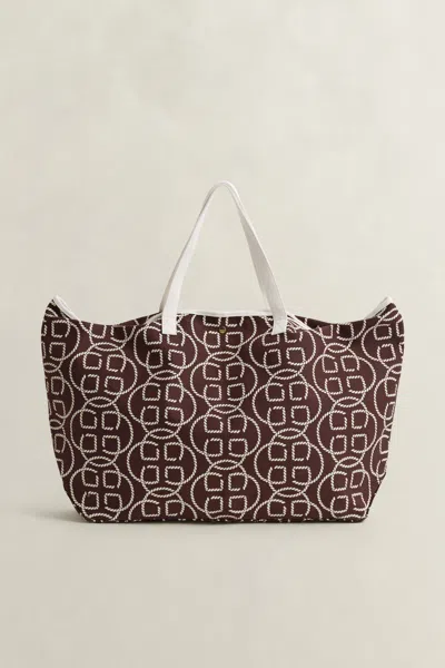 Gant Canvas Beach Bag In Multi