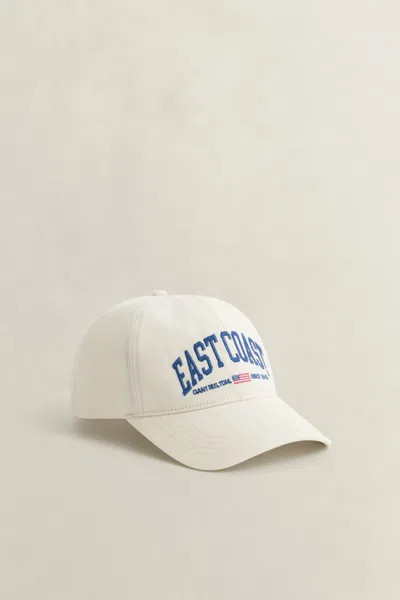 Gant Graphic Cap In Cotton Fabric In Neutral