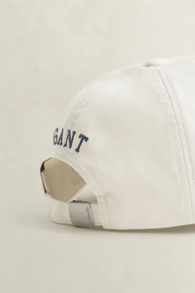 Gant Graphic Cap In Cotton Fabric In Neutral