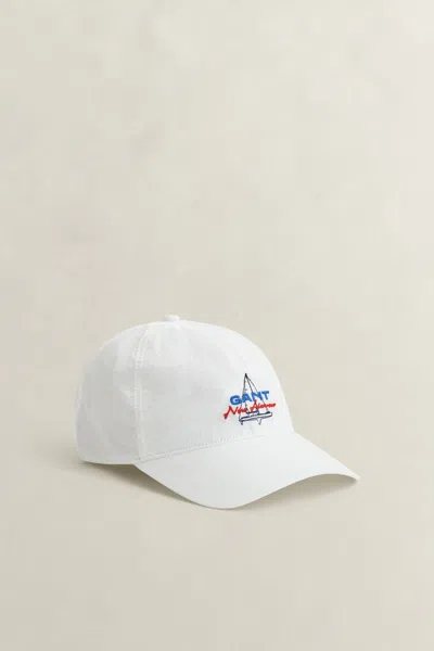 Gant Graphic Cap In White