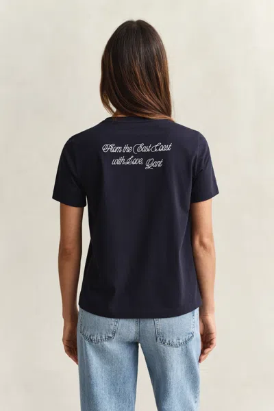 Gant Graphic T-shirt In Blue