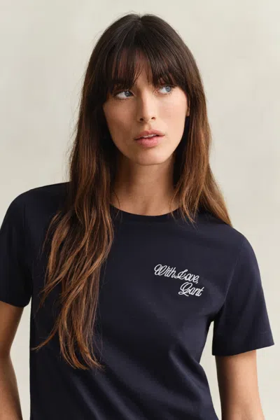 Gant Graphic T-shirt In Blue
