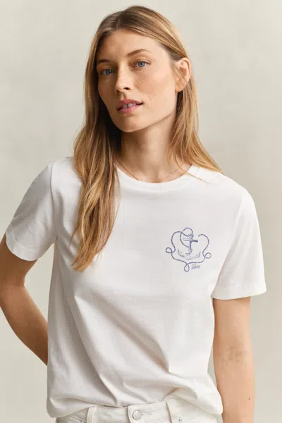 Gant Graphic T-shirt In White