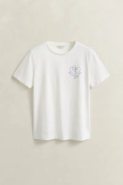 Gant Graphic T-shirt In White