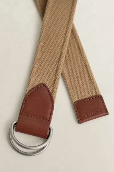 Gant Washed Webbing Belt In Brown