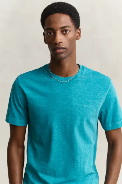 Gant Washed T-shirt In Blue